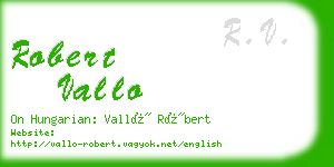 robert vallo business card